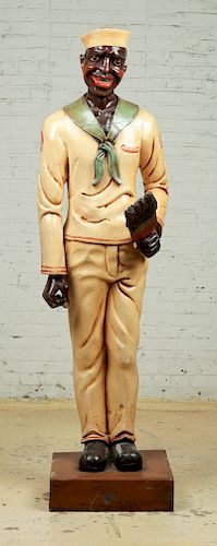 Life-Size Sculpture of African American Sailor, Mid 20th C