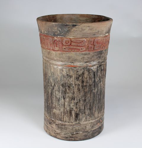 Maya Cylinder from El Salvador ca. 250-800 AD