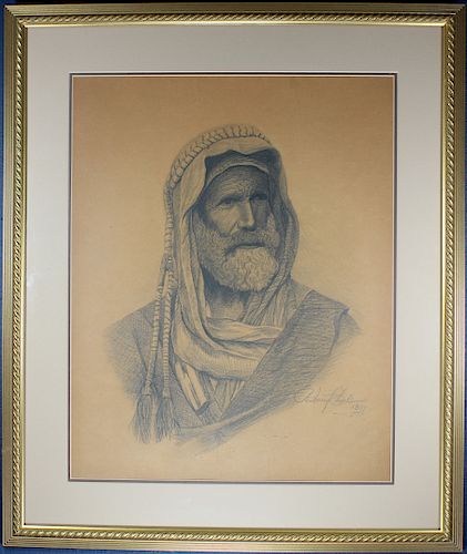 1897 Portrait of an Orientalist Man, Signed