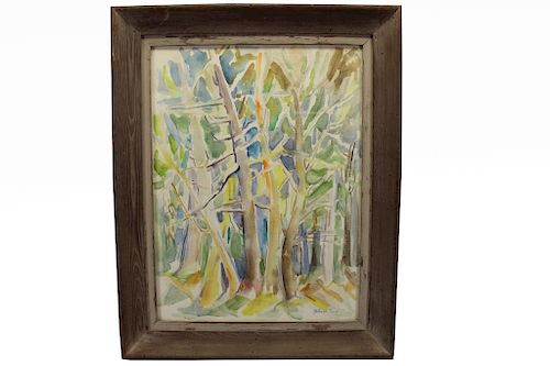 Yolanda Fusco (1920 - 2009) Wooded Landscape