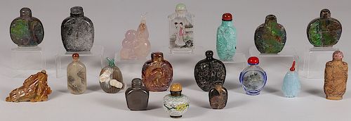 18 CHINESE SNUFF BOTTLES