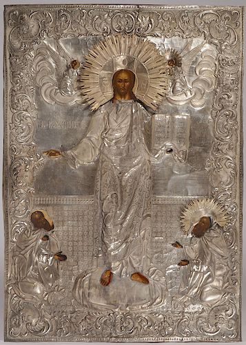 A LARGE RUSSIAN ICON OF THE SAVIOR OF SMOLENSK, 1