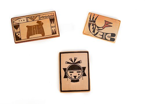 Various, Hopi , Three Signed Tiles