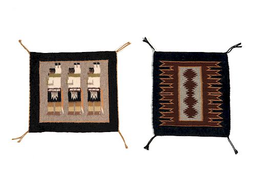 Navajo , Pair of  Mini Woven Rugs