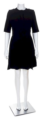 A Celine Black Short Sleeve Dress, Size 38.
