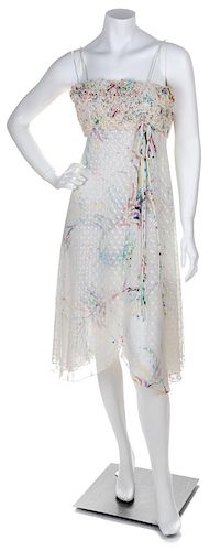 * A Koos Multicolor Silk Layered Sleeveless Dress, Size 10.
