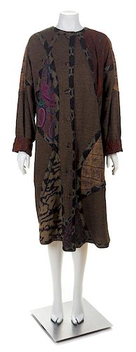 * A Koos Brown Patchwork Coat, No size.