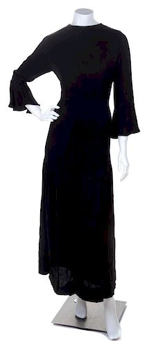 * An Oscar de la Renta Black Evening Dress, No size.