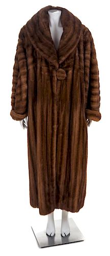 A Fendi Light Brown Mink Floor Length Coat, No size.