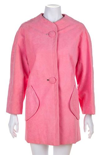 * An Arnold Scaasi Pink Suede Jacket, No size.