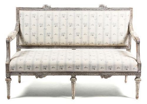 A Swedish Painted Sofa Height 38 1/2 x width 59 x depth 26 inches.