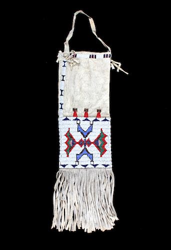 Lakota Sioux Beaded Pipe Bag circa 1890