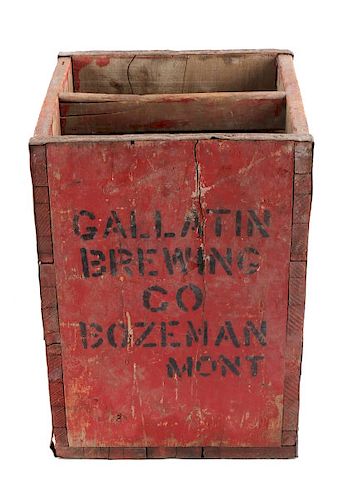 Gallatin Brewing Co Bozeman Wood Crate