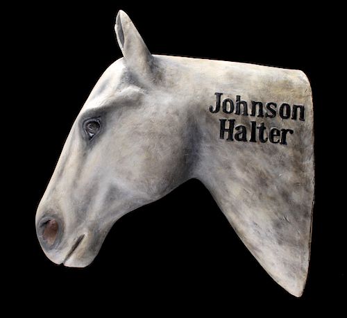 Johnson Halter Paper Mache Horse Head Trade Sign