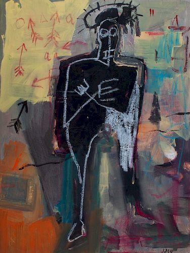 Jean-Michel Basquiat Mixed Media on Canvas