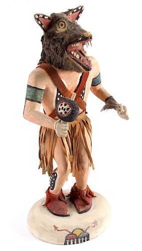 Hopi Wolf Man Cottonwood Kachina Doll c.1968