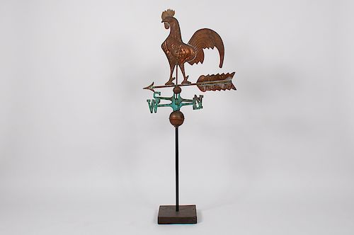 Copper Rooster Weathervane