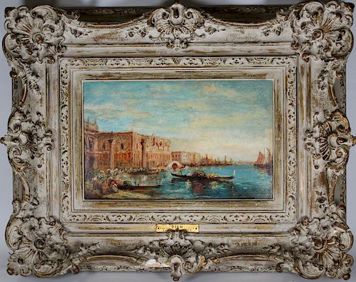 Felix Ziem  (France, 1821-1911) "Canal in Venice"