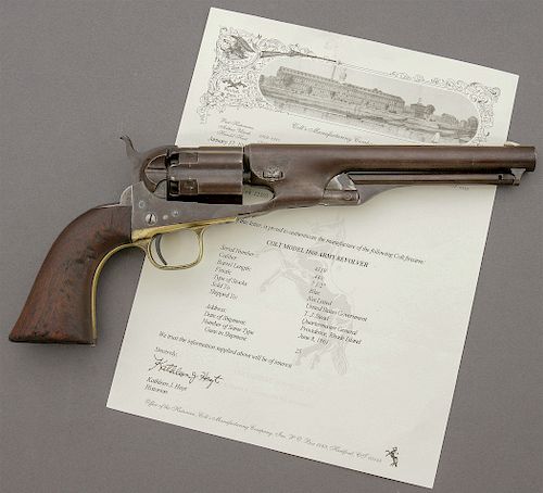 U.S. Colt Model 1860 Fluted Army Percussion Revolver 