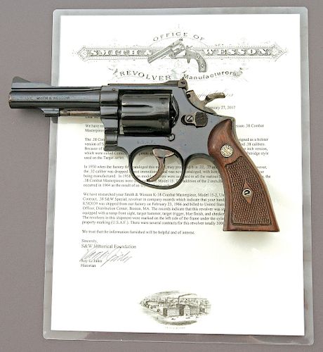 Smith and Wesson Model 15-2 U.S. Airforce Contract Combat Masterpiece Revolver