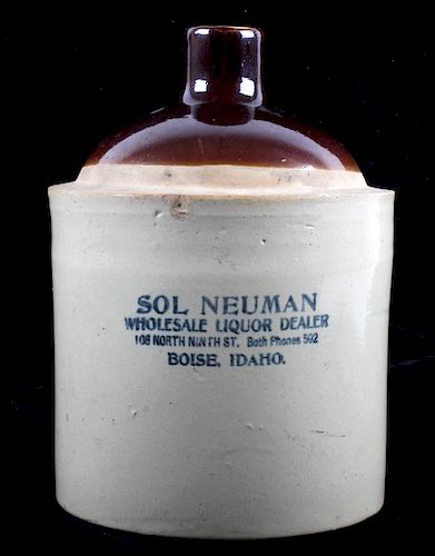 Sol Neuman Crock Liquor Jug