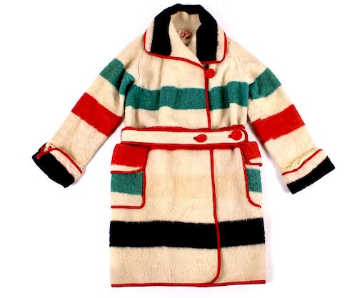 Hudson's Bay Point Trade Blanket Wool Coat