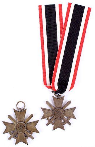 Two Nazi War Merit Crosses 2nd Class