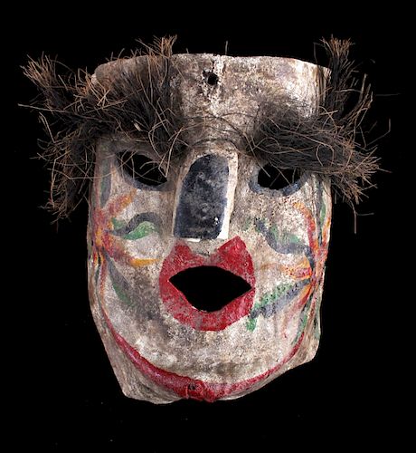 Early Plains Indian Polychrome Painted Mask