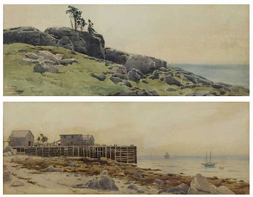 BRICHER, Alfred T. Pair of Watercolor Landscapes.
