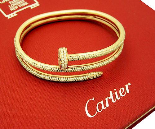 Cartier JUSTE UN CLOU BRACELET PINK GOLD with DIAMONDS