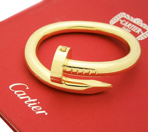 Cartier 18k Yellow Gold Juste un Clou Wide Nail Bracelet 
