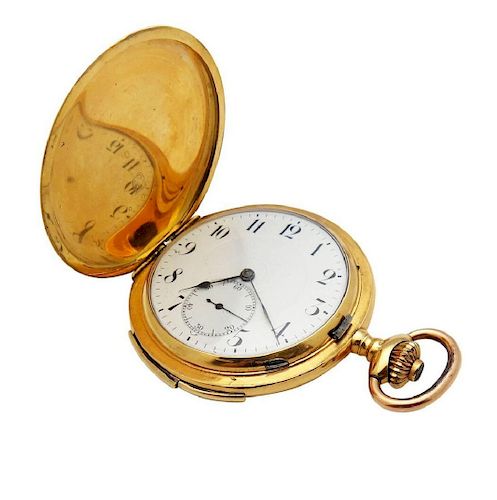 Estate 18K Gold Quarter Repeater Mechanic Pocket Watch