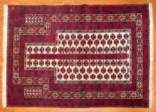 Persian Turkemon prayer rug, approx. 3.5 x 4.9