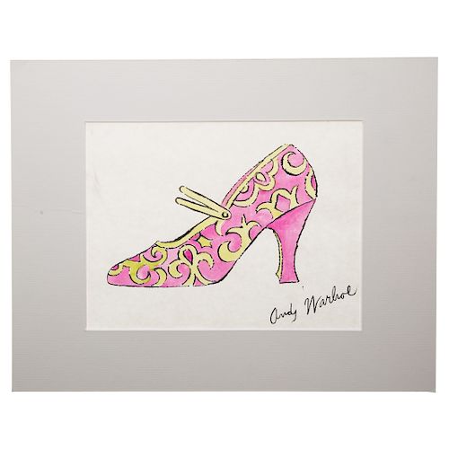 Andy Warhol. Pink Shoe, lithograph