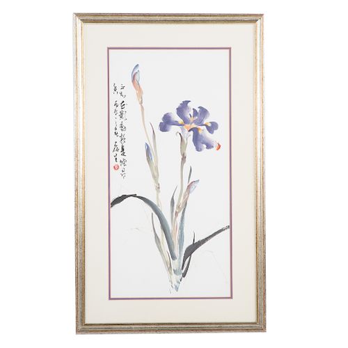 Lui-Sang Wong. Purple Iris, watercolor