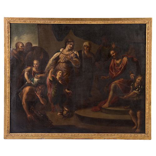 French School, 17th c. Classical Scene, oil