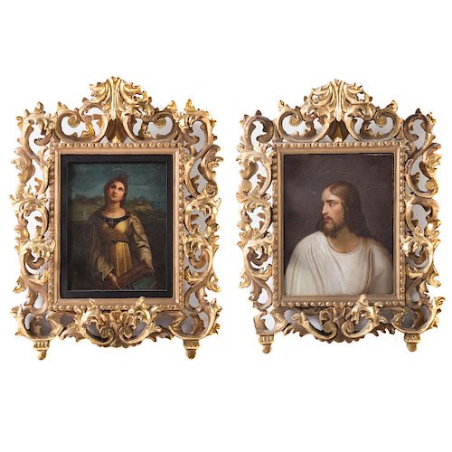 Two late 19th c. framed religious artworks