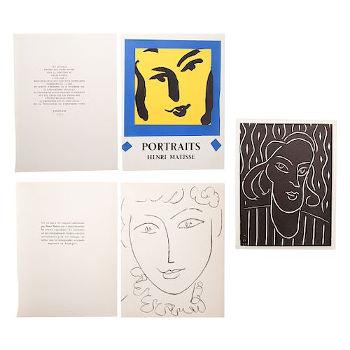Henri Matisse. Two Portraits, litho and book plate