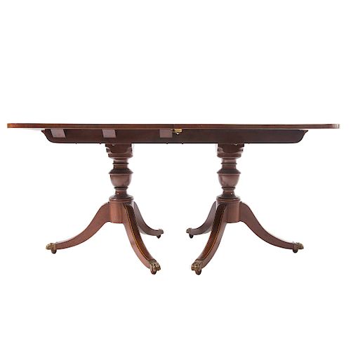 Federal style double pedestal dining table
