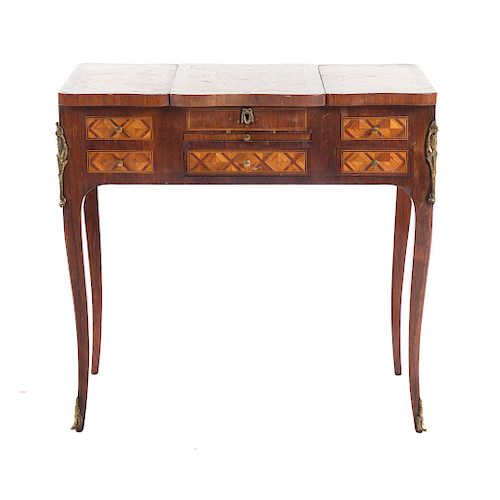 Louis XV style marquetry & parquetry poudreuse