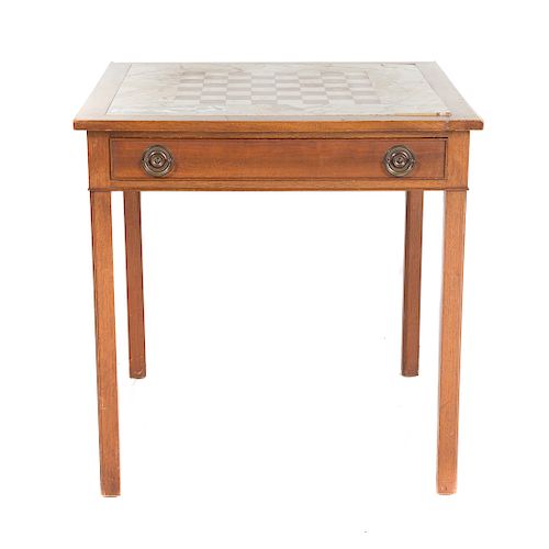 Potthast George III style mahogany games table