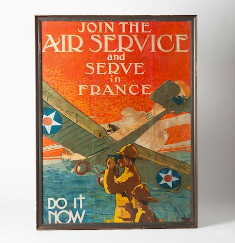"Join the Air Service and Serve in France" Poster