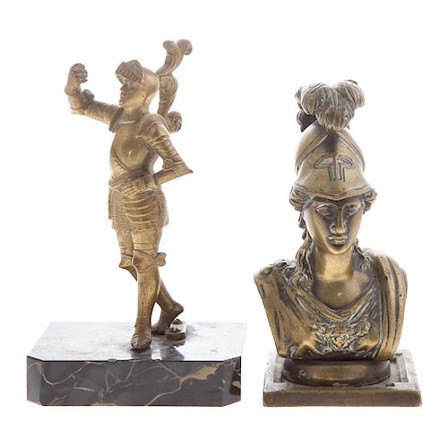 Two continental bronze figures