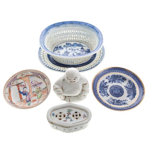 Six Chinese Export porcelain articles