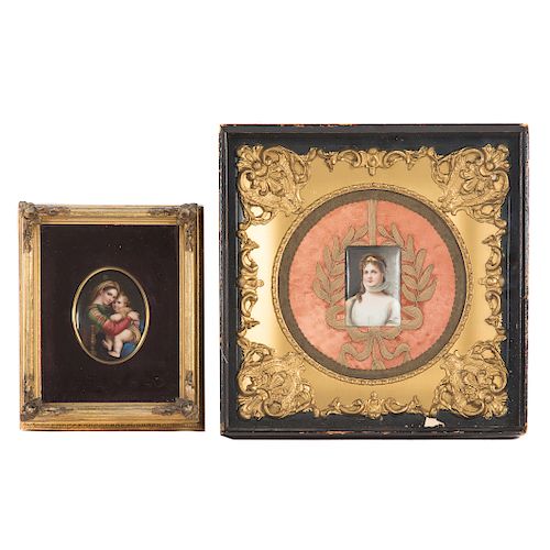 Two Continental painted porcelain plaques