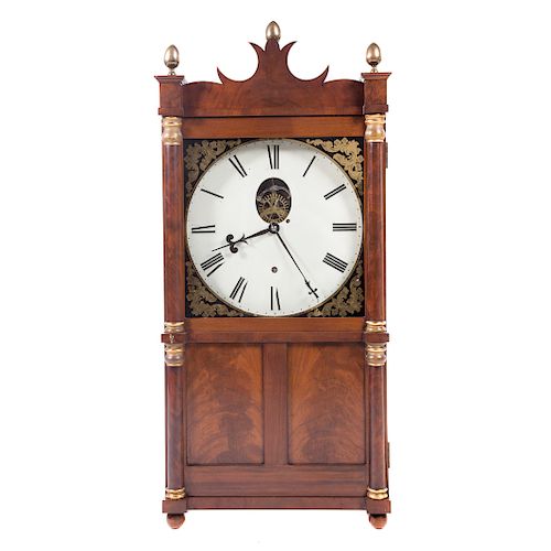 American classical manner mahogany mantel clock