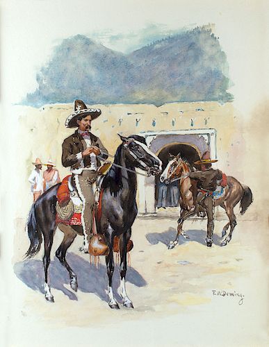 Two Caballeros Leaving Town by Edwin W. Deming