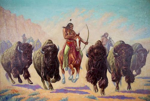 Buffalo Hunt by Emil W. Lenders