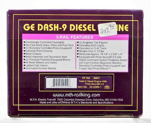 MTH CP Rail GE Dash-9 #9637 Diesel Engine O Train