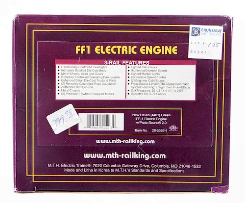 MTH New Haven Green FF1 Electric Engine O Train